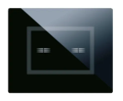 Plate VERA 44 TOUCH rectangular absolute black 3 modules 2 controls — SOMEF 44PVTC02NAL