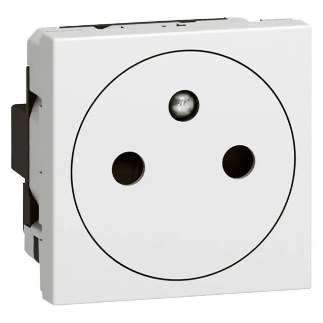 Legrand Mosaic Surface 2P+E socket outlet, antimicrobial white — 077132