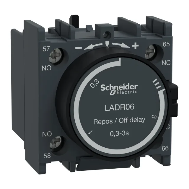 TeSys Deca LADR06 time delay auxiliary block — 0.3 to 3 s, off-delay