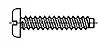 Slotted blunt-point tapping screw DIN 7971 F