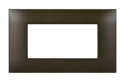 Plate YOUNG 44 rectangular bronze matt 4 modules — SOMEF 44PJ04BR