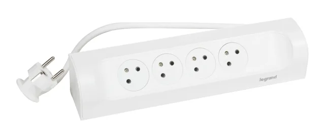 Legrand power strip — IP20, White — 049404