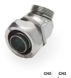Metal fittings — 45° elbow in nickel plated brass 6024