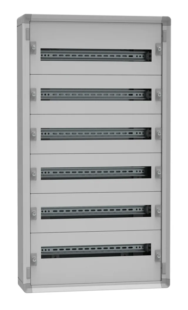 Coffret de distribution métallique pour montage en saillie 6 rangées 24 modules hauteur 1050mm – XL³ HP 160 — Legrand — 1CO6R24S