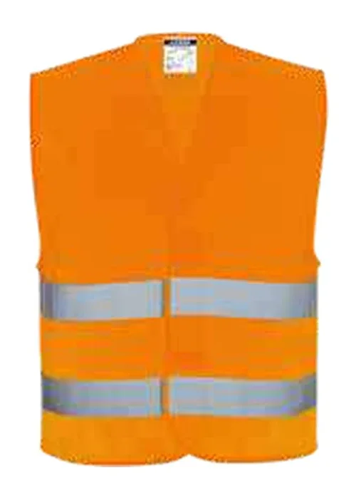 Safety vest orange with 2 bands 80 g — 110100
