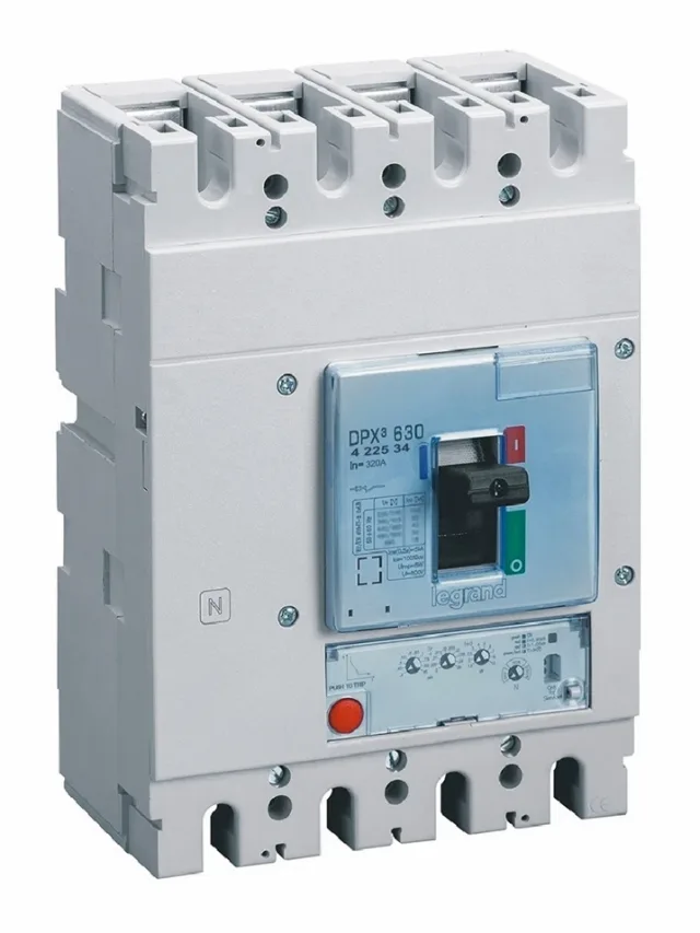 Disjoncteur électronique S1 DPX³630 pouvoir de coupure 100kA 400V~ – 4P – 320A — Legrand — 422534