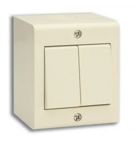 Boite apparente 2 modules S45 ivoire — SOMEF 45Q02