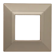 Plate CUBICA 44 square champagne 2 modules — SOMEF 44PZ22CHO