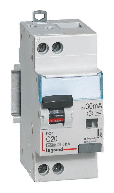Legrand DX³ RCBO — 20A, 2 modules, IP20 — 410706