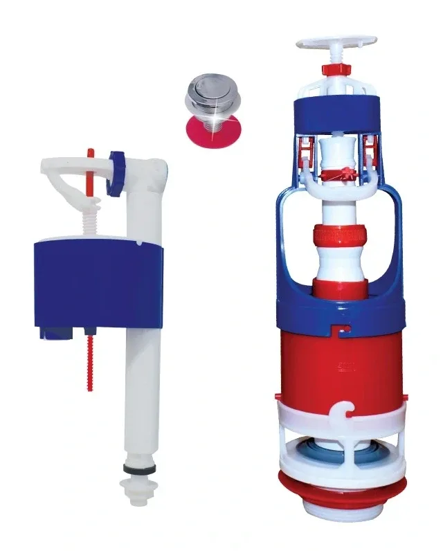 Flush mechanism push-button Rosa with float valve sliding bottom inlet — EJIM JWC2045