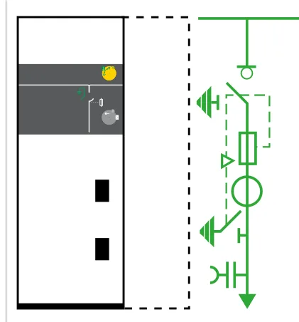 Schneider Electric SM6-24 QMC — Medium-voltage (MV) switchgear cubicle — Switch-fuse combination with current measurement