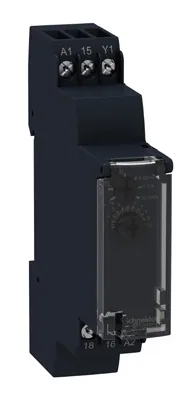 Relais temporisé modulaire RE17LAMW — 24…240 V AC/DC