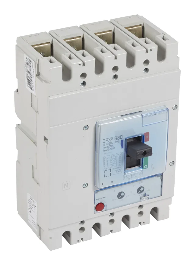 Disjoncteur magnétothermique DPX³630 pouvoir de coupure 50kA 400V~ – 4P – 400A — Legrand — 422021