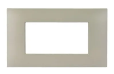Plaque YOUNG 44 rectangulaire beige mat 4 modules — SOMEF 44PJ04TO