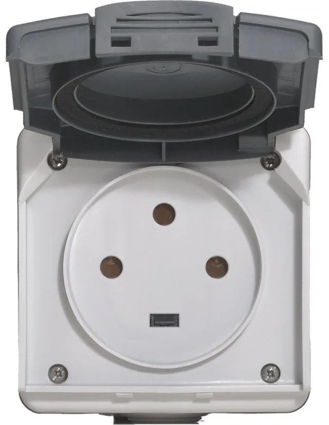 Prise étanche 3P+T 20A Plexo complet IP55 saillie – gris — Legrand — 091656