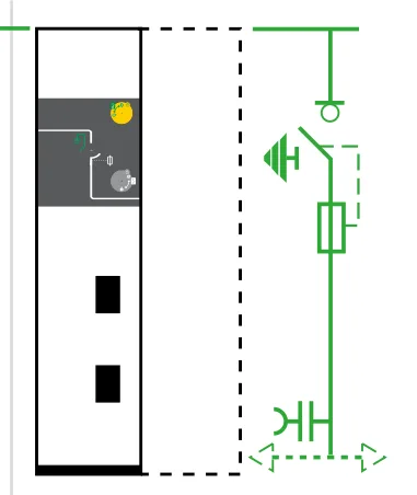 Cellule moyenne tension (MT) Schneider Electric SM6-24 QMB — Interrupteur-fusibles à sortie barres