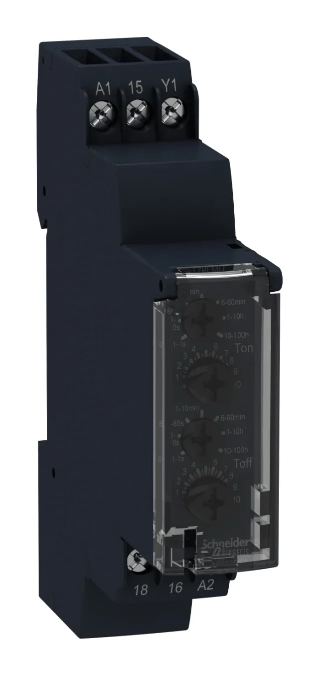 Relais temporisé modulaire RE17RLMU — 24 V DC / 24…240 V AC