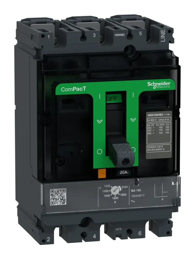 Disjoncteur ComPacT NSX C10W3MA025 — 3P, 25 A, MA