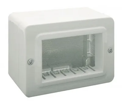 Boite apparente 3 modules blanc — SOMEF 44QC03