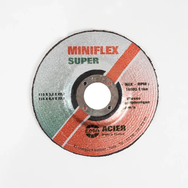 Miniflex Super steel grinding disc — 125*6.4*22.2