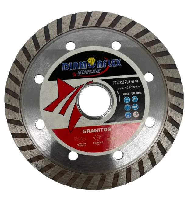 Diamonflex Starline Turbo Granite diamond blade — 115×22.2 EP10mm