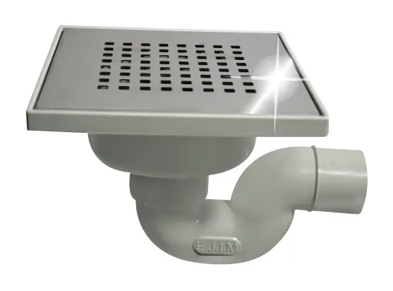 Siphon siphoide PVC inox 15 × 15 anti-odeur-anti-insecte EJIM JSB1124
