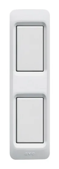 Plate for aluminium profile white 2 modules — SOMEF 45PF2BB