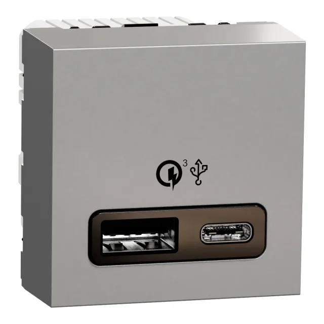 Chargeur USB New Unica NU301930 — aluminium