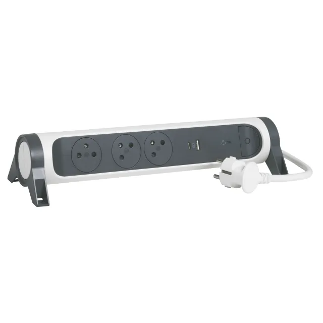 Legrand extension lead — IP20, White — 049417