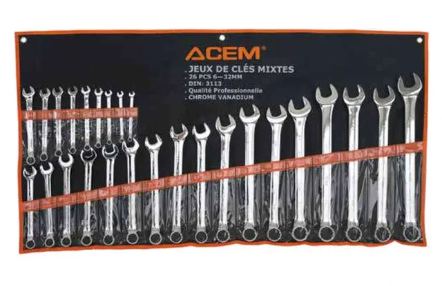 Set of combination spanners in pouch — 120604