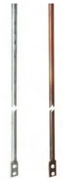 Air terminal rod to be mounted on a perpendicular surface