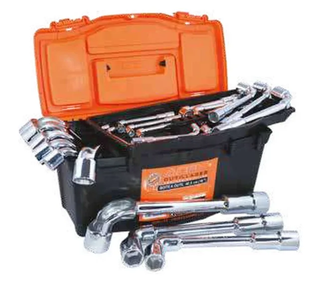 Set of open-ended angled socket wrenches 6 x 6-point — 120400