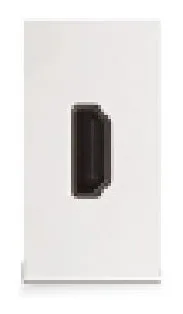 Socket HDMI with cord 1 module white — SOMEF 45435SBR