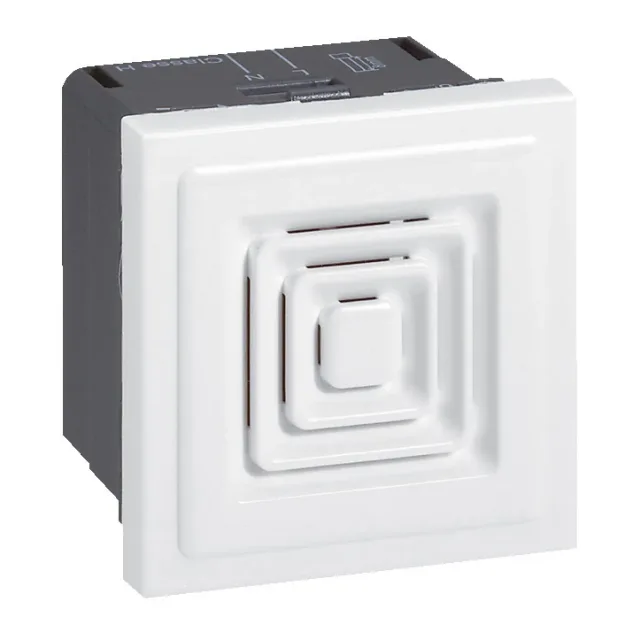 Ronfleur 70dB à 1m Mosaic 2 modules tension 8V~ à 50Hz ou 60Hz et 370mA de consommation – blanc — Legrand