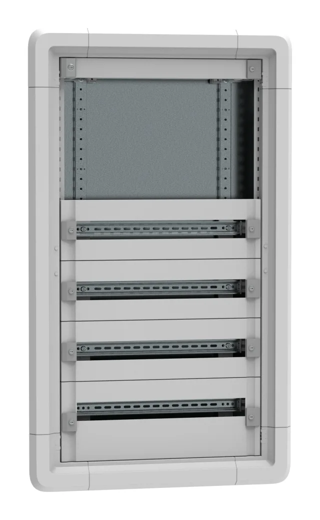 Coffret de distribution encastré 4 rangées 24 modules et 300mm d&rsquo;espace dédié – hauteur 1145mm – XL³ HP 160 — Legrand — 1CO4ER24IPL