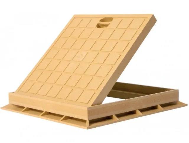 Inspection cover in PP beige 300 × 300 — EJIM JCA4036