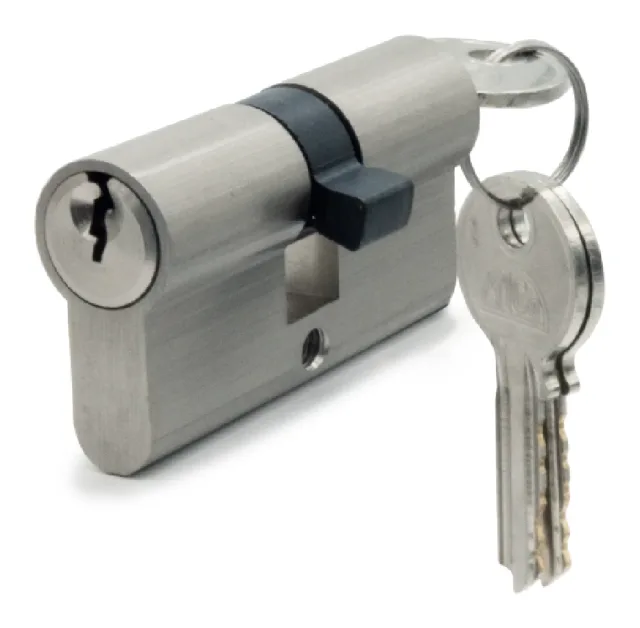 60 mm euro cylinder — satin finish