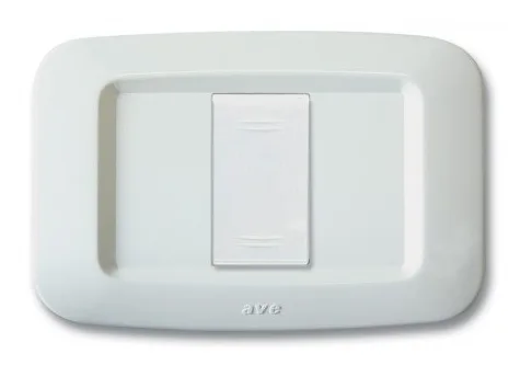Plate YES 45 rectangular white 1 module — SOMEF 45PY01BB