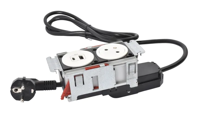 Legrand Incara furniture power module — 250V, IP20, White — 654740