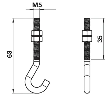 Open hook support