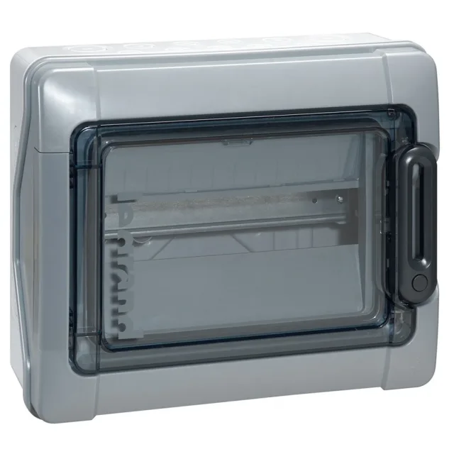 Legrand Plexo³ enclosure — H 282mm x W 340mm x D 141mm, 1 row, 12 modules, IP65 — 001921