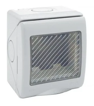 Boite etanche apparente IP55 2 modules S45 blanc — SOMEF 45ST02BB