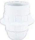 STIEL white E27 double-ring lampholder