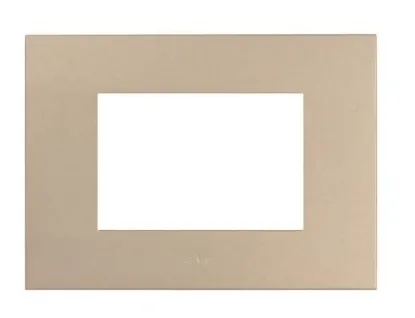 Plate SMART EASY 44 rectangular gold matt 3 modules — SOMEF 44PSME3ORO