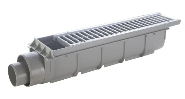 Garage drainage channel 130/500 grey — EJIM JCA4013