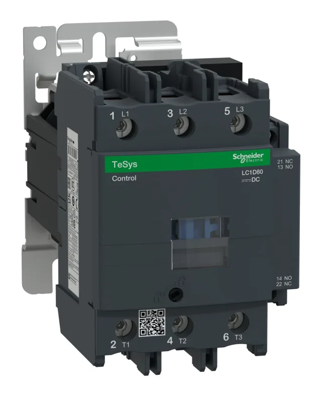 TeSys Deca LC1D80FW contactor — 3P, 80 A AC-3/AC-3e, 110 V Wide operating range DC control