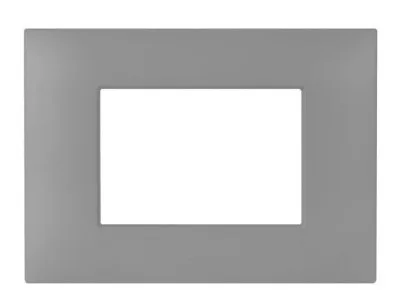 Plate YOUNG 44 rectangular grey matt 3 modules — SOMEF 44PJ03GO