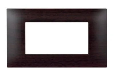 Plaque YOUNG 44 rectangulaire radica mat 4 modules — SOMEF 44PJ04RD