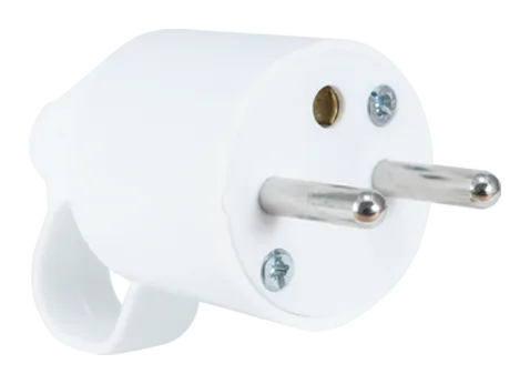 Fiche Mâle Française 2P+T 16A à Anneau blanc STIEL