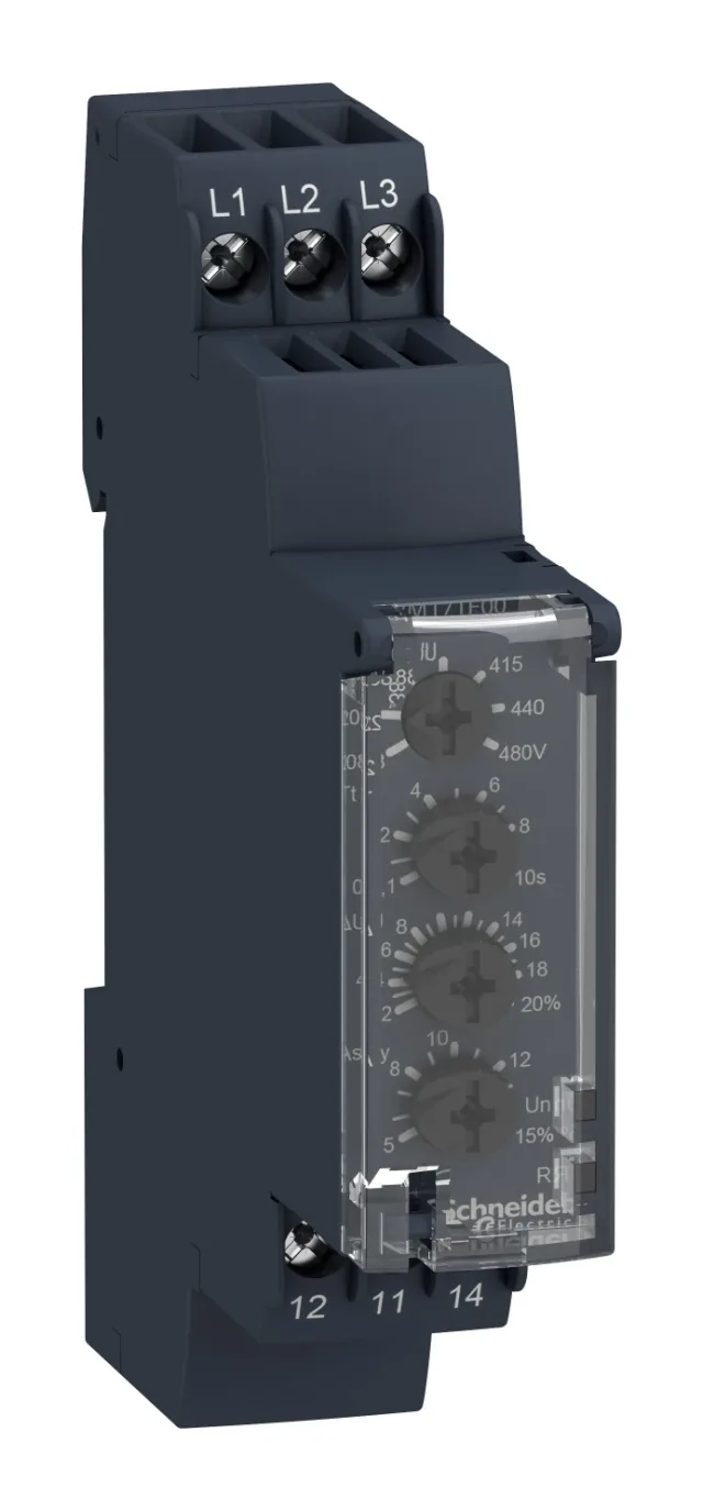 Relais de contrôle triphasé RM17TE00 — 208...480 V AC — Schneider Electric